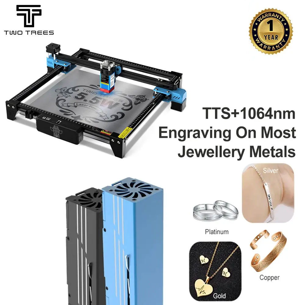 Fiber Laser Cutting Machine - TWOTREES TTS-55 Laser Engraving Machine With