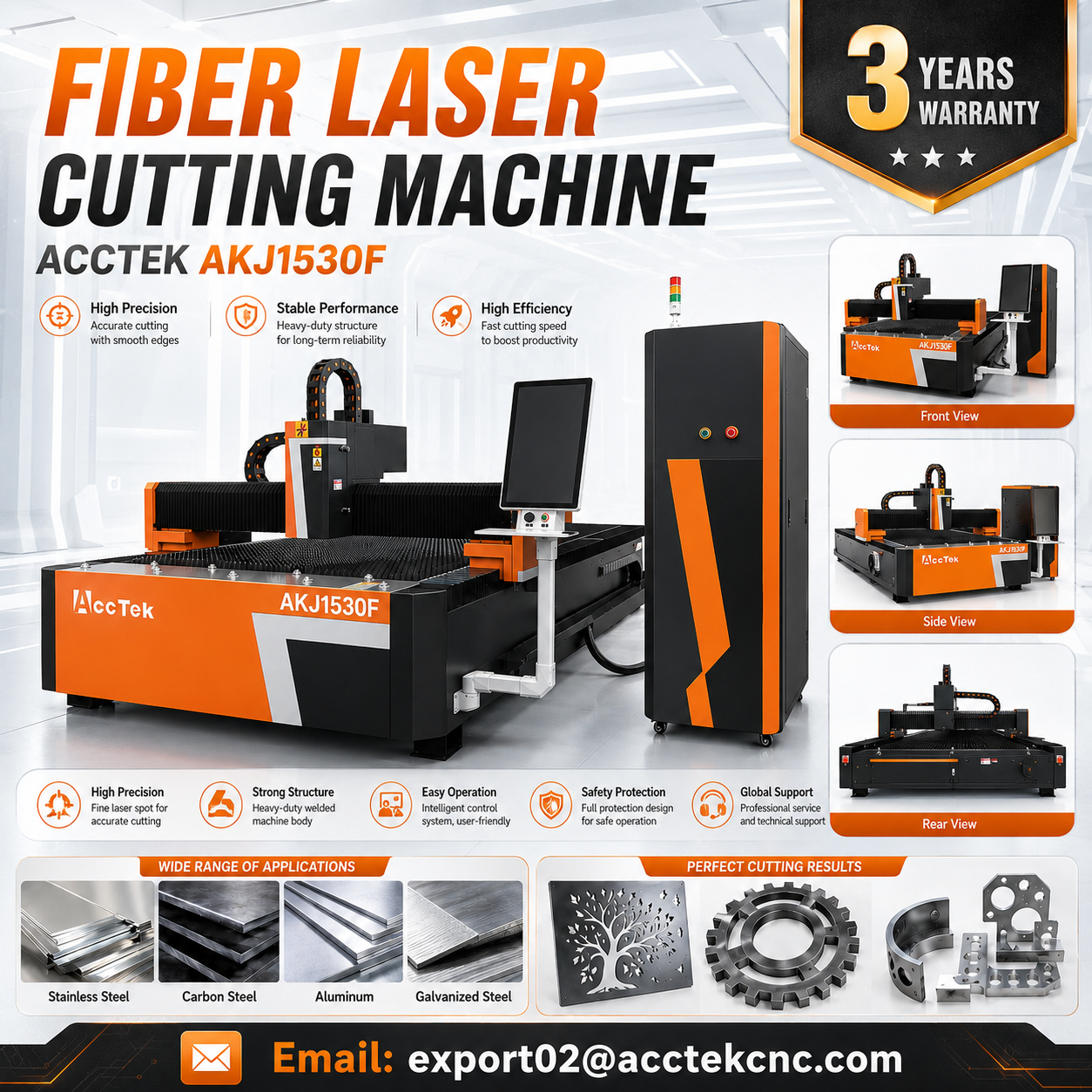 Industrial Laser Metal Cutter - High Precision Fiber Laser Cutter 3000w