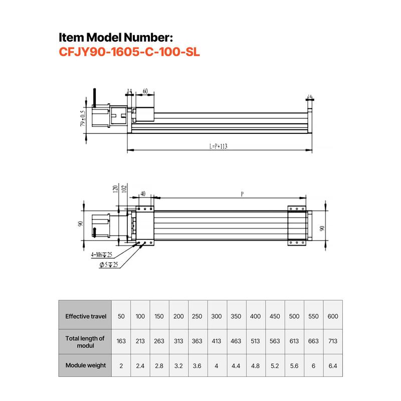 Linear drive, 100 mm stroke, b - Cnc Milling Machine review and price