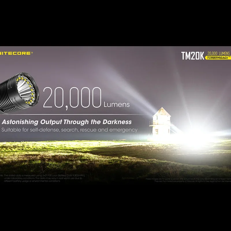 NITECORE TM20K Tactical Flashl - Honeycomb Laser Bed review and price