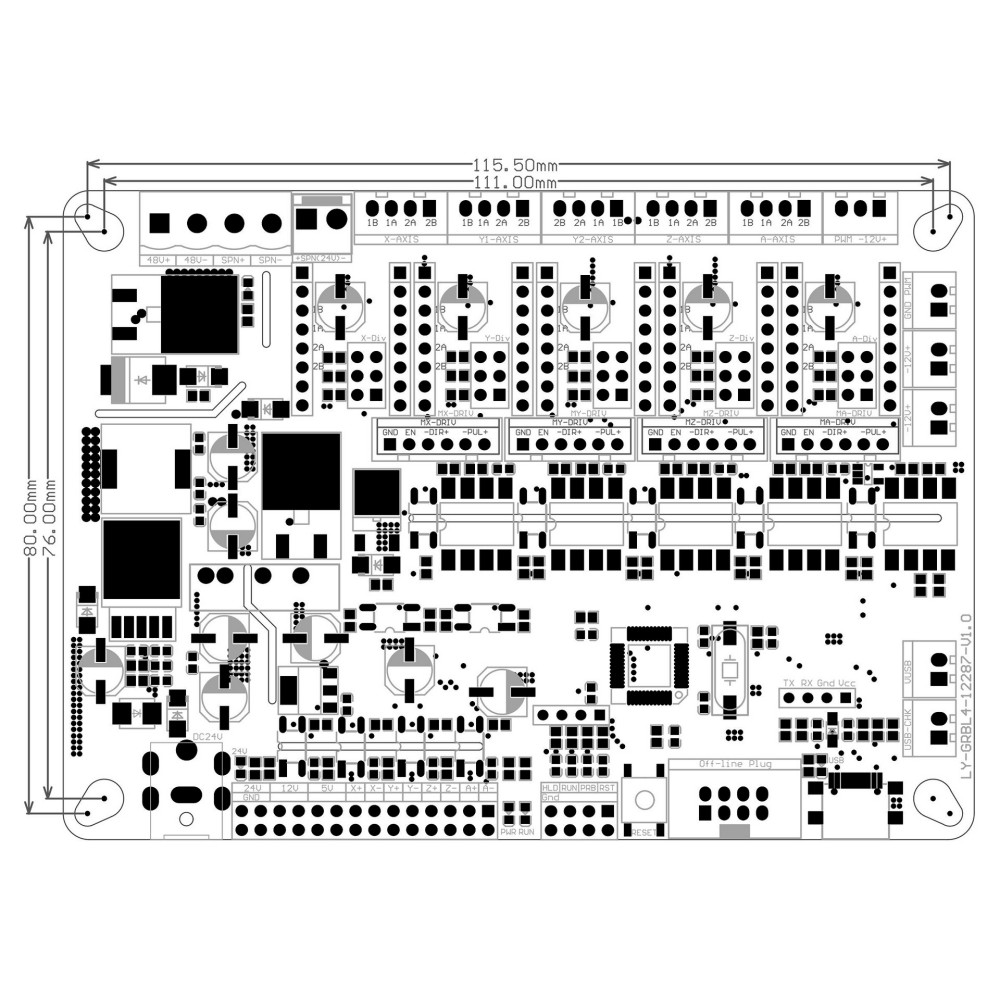 Grbl 4-Axis 32bit Offline Cont - Laser Controller Board review and price