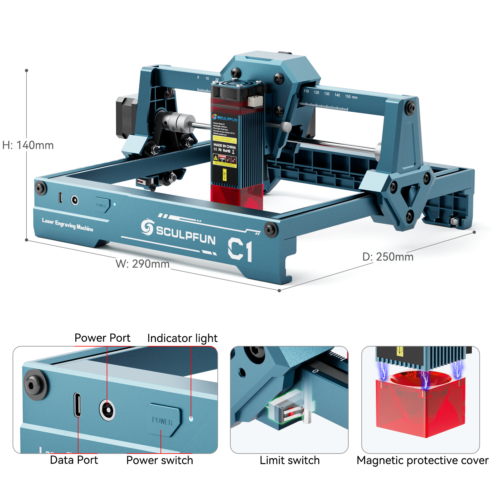 Sculpfun 3W C1 Mini Laser Engr - Fiber Laser Cutting Machine review and price