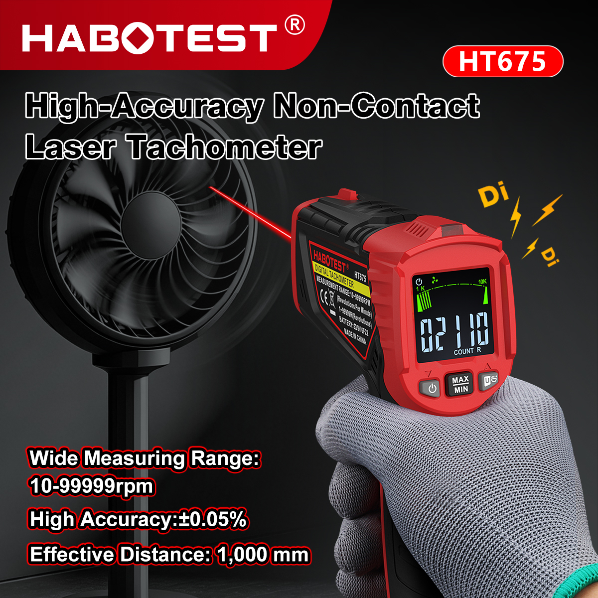 HT675 Digital Laser Tachometer - Industrial Laser Tachometer review and price