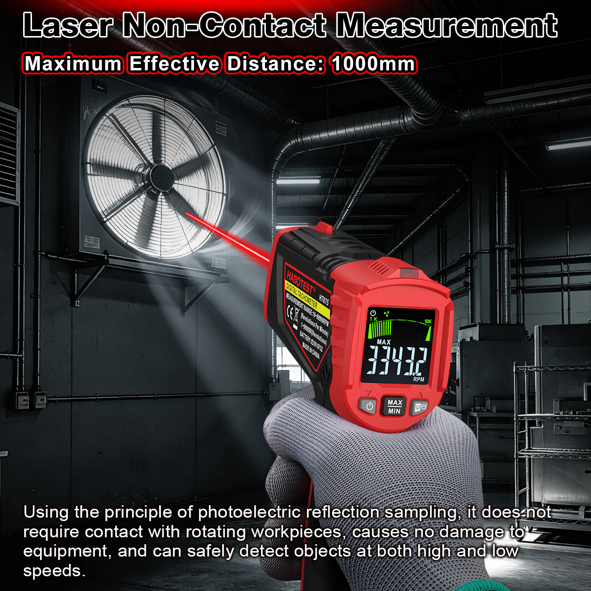 HT675 Digital Laser Tachometer - Industrial Laser Tachometer review and price