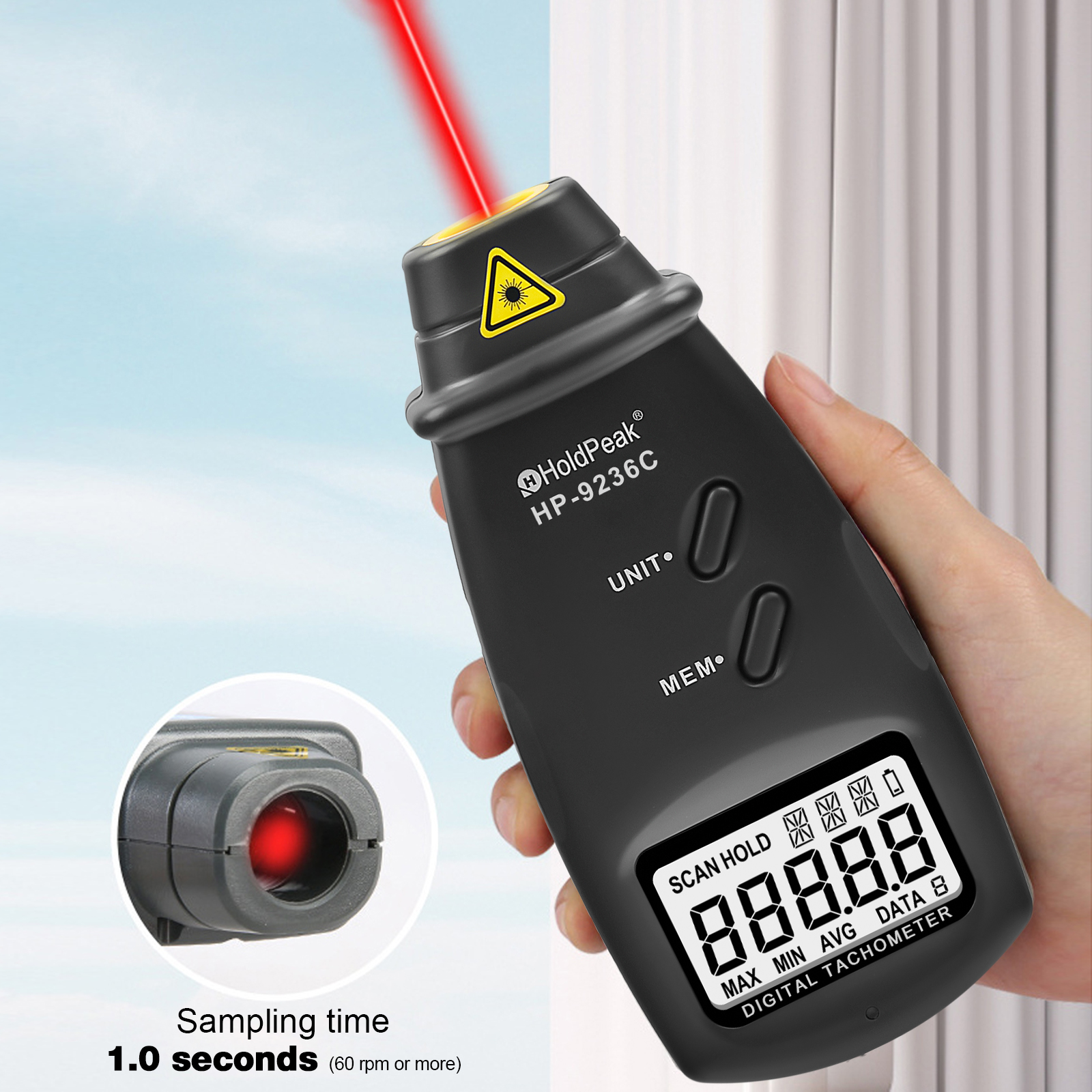 Digital Laser Tachometer with  - Industrial Laser Tachometer review and price