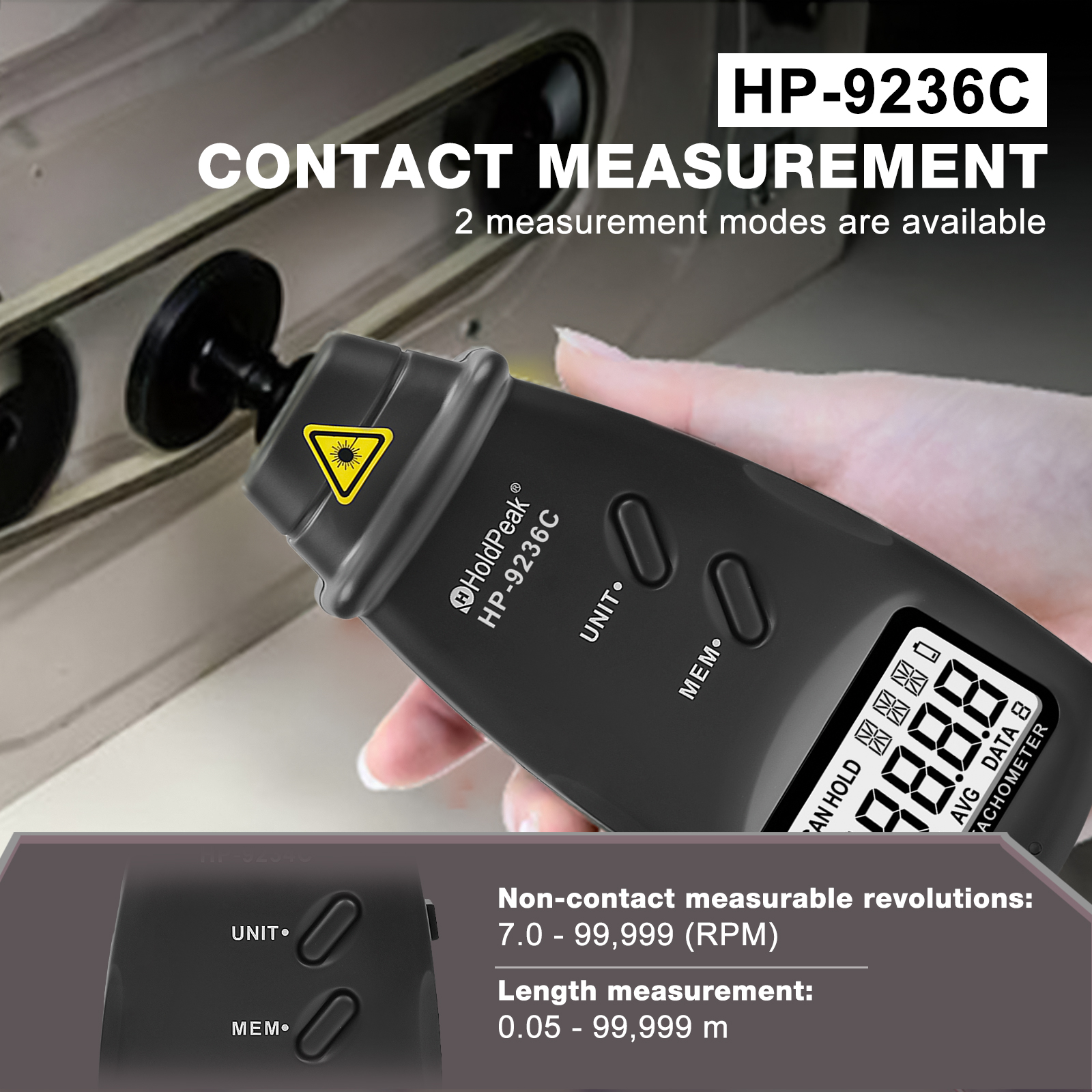 HP-9236C Digital Tachometer, 2 - Industrial Laser Tachometer review and price