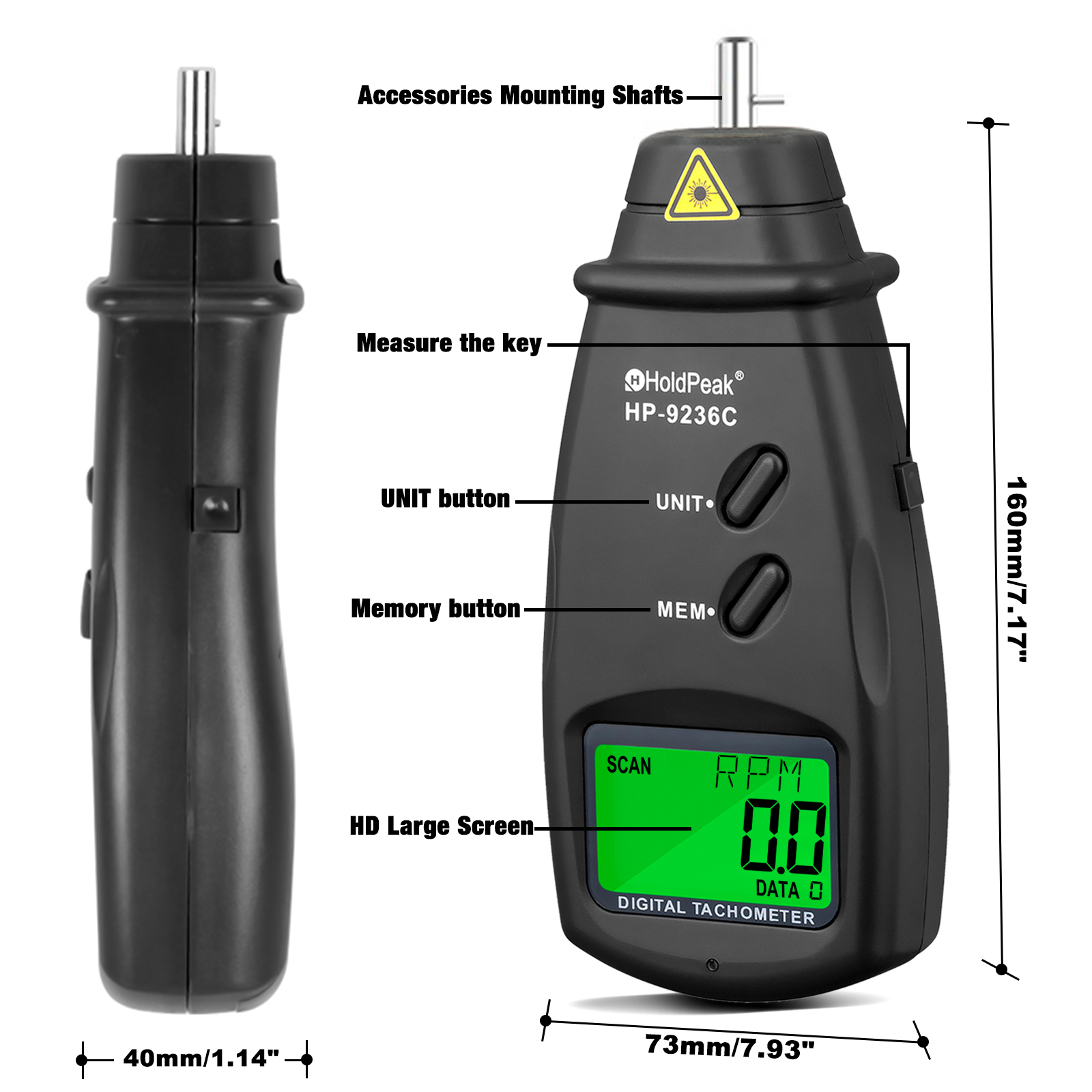 HP-9236C Digital Tachometer, 2 - Industrial Laser Tachometer review and price