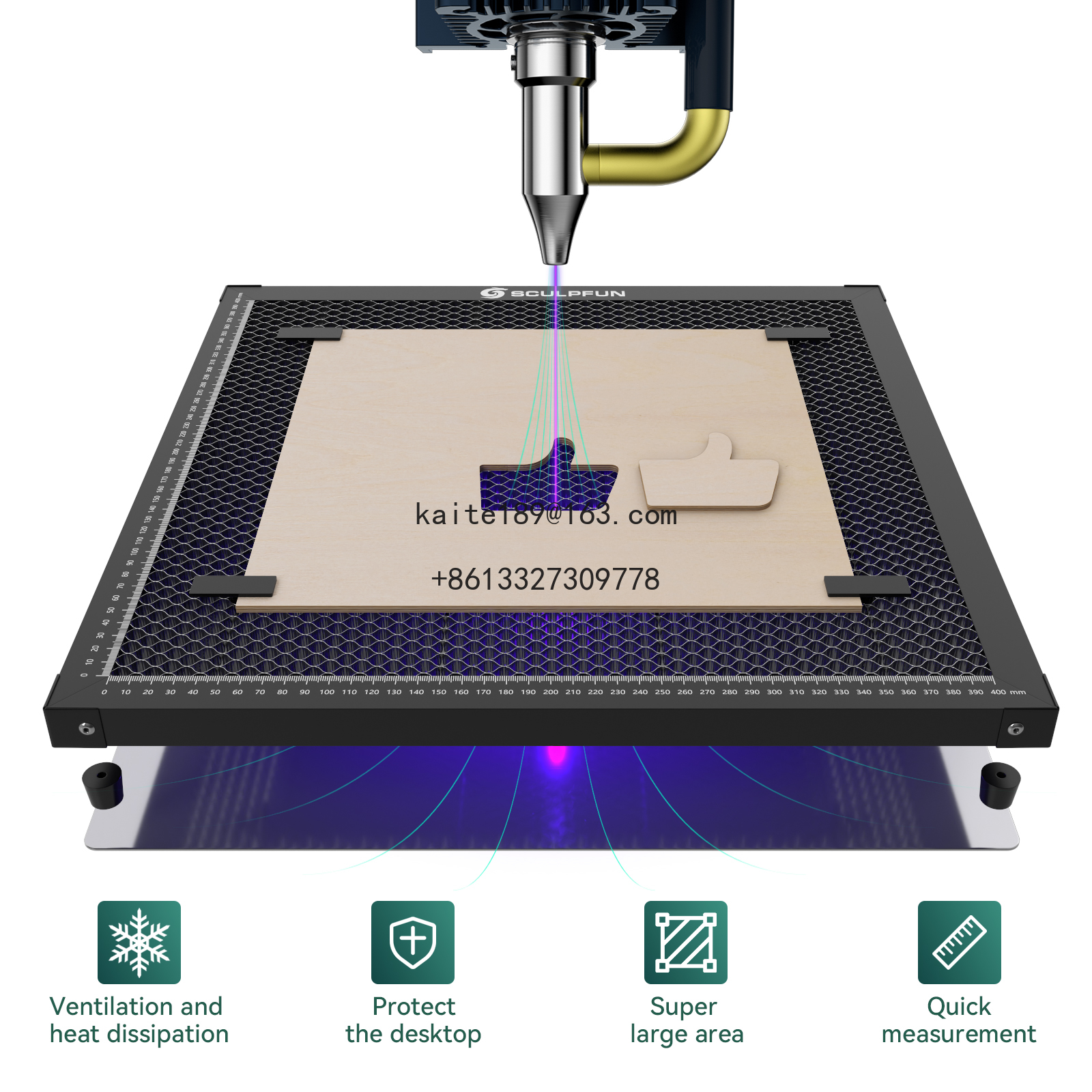 H3 400*400mm Working Table Bed - Honeycomb Laser Bed review and price
