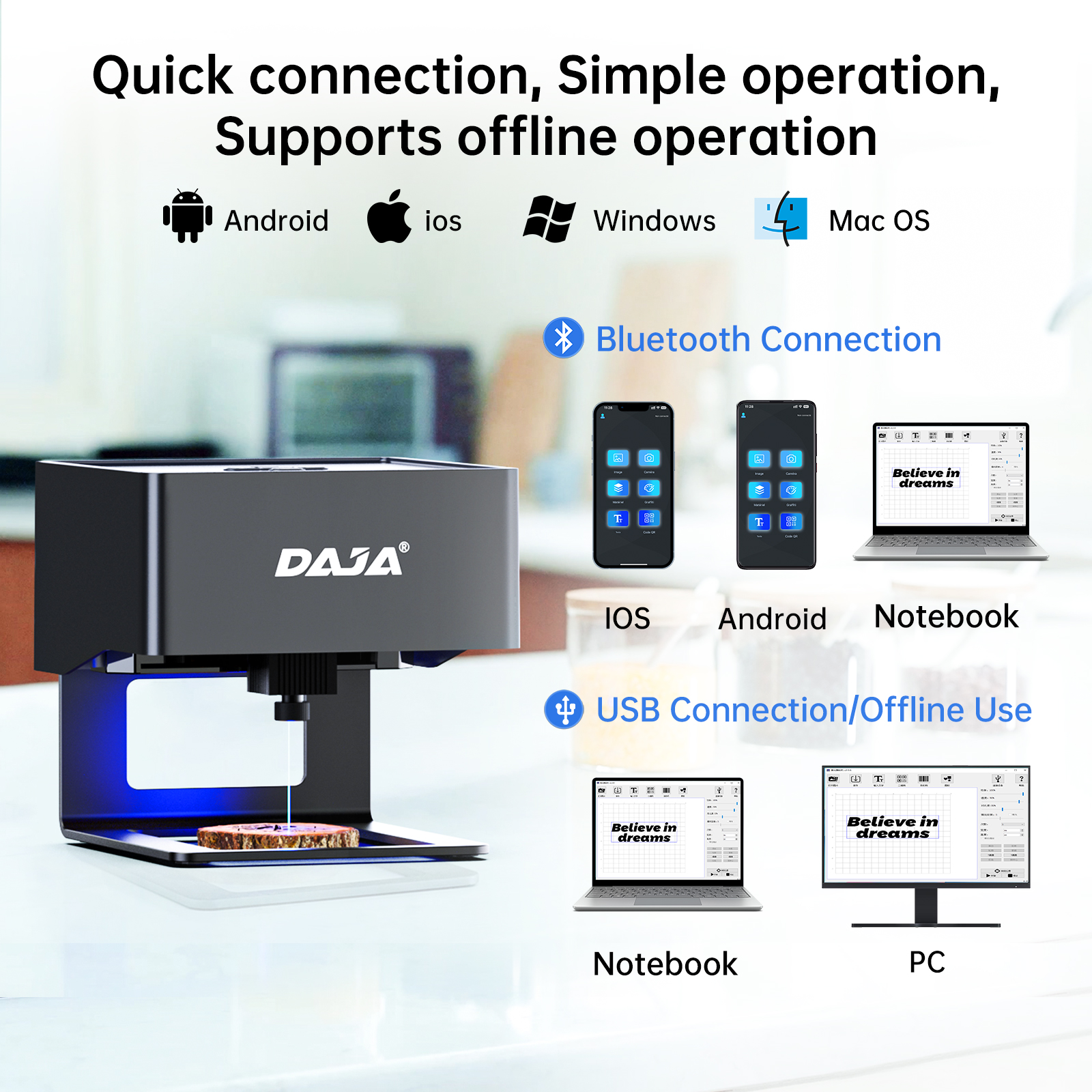 DAJA DJ6 Mini Portable Laser E - Fiber Laser Cutting Machine review and price